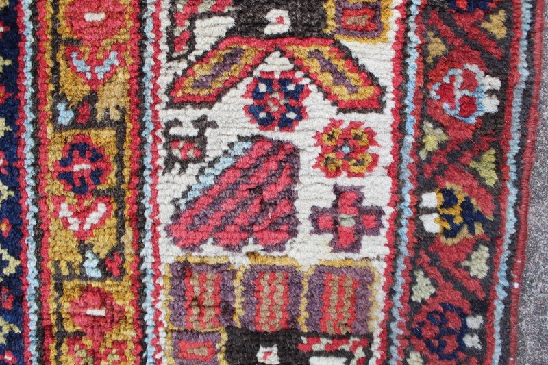 Antique Hand Made Traditional Oriental Wool Blue Long Corridor Runner 502x113cm gallery