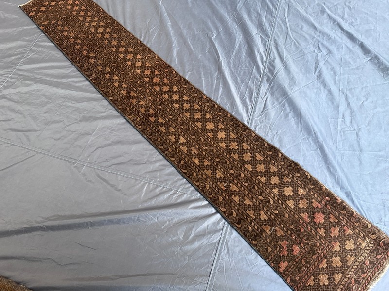 1'4 x 8'3 ft Antique Terracotta Faded Runner Rug – Vintage Hand-Knotted Wool gallery