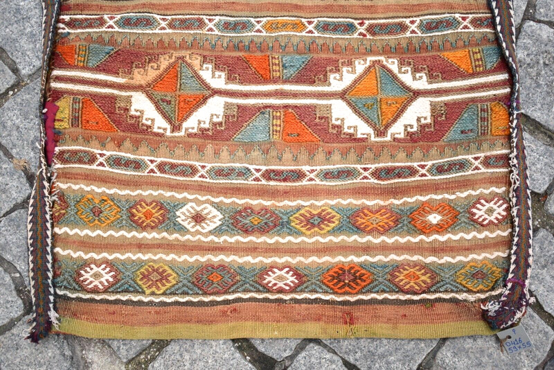Fabulous Antique Kilim Bag 21'' x 23'' Anatolian Collector item Cicim Kilim Bag gallery