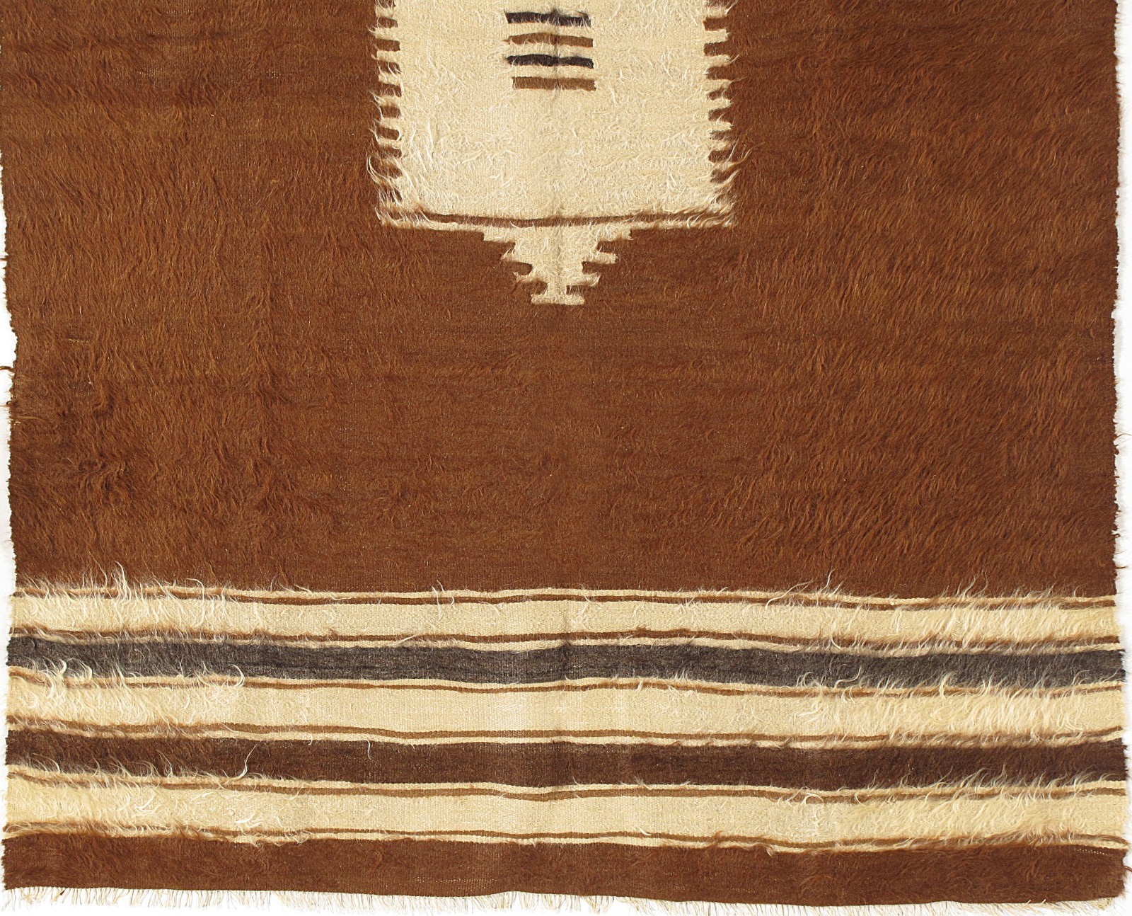 Vintage Turkish Hand Woven Mohair Area Rug, 4'7" X 6'5 E23050 gallery