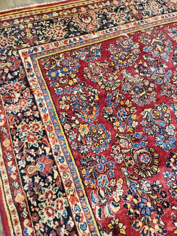 Circa 1920 ANTIQUE allover saruke ESTATE SALE RUG size 9x12 one of it's kind gallery