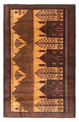 Vintage Traditional Hand-Knotted Area Rug 3’0″ x 4’9″ Oriental Wool Carpet