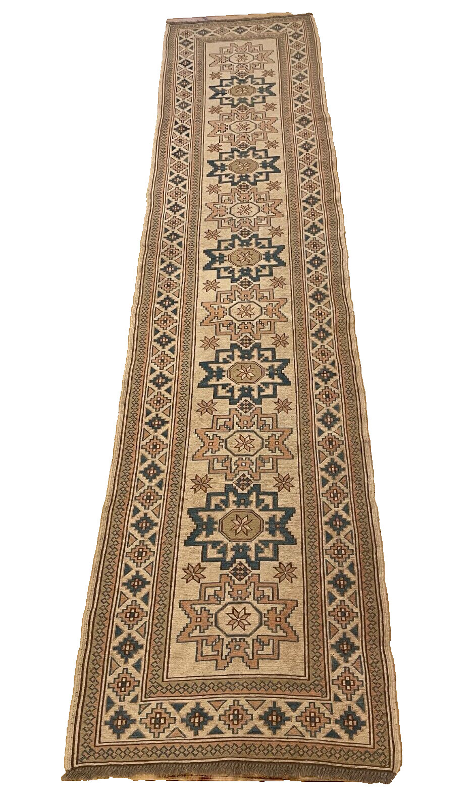 11' 11" x 2' 9" Silk Turkish Anatolian Runner 143" x 33" Hand Loomed Spotless gallery