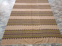Vintage Handmade Traditional Mexican Kilim Floor Rug Carpet 296×203 cm