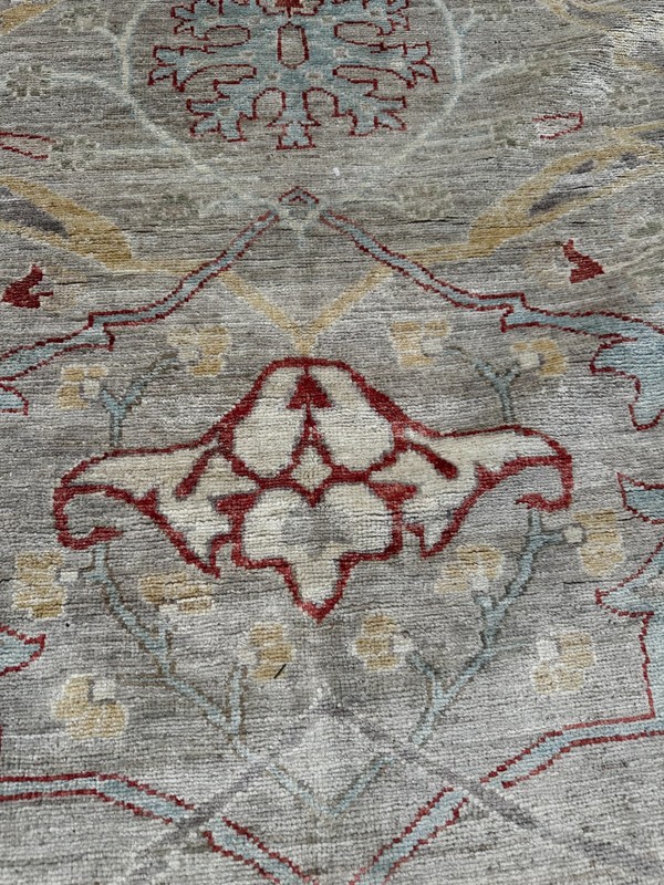 New Modern Afghan Oushak Handmade Rug, Muted Allover Abstract Design, 12x15 gallery