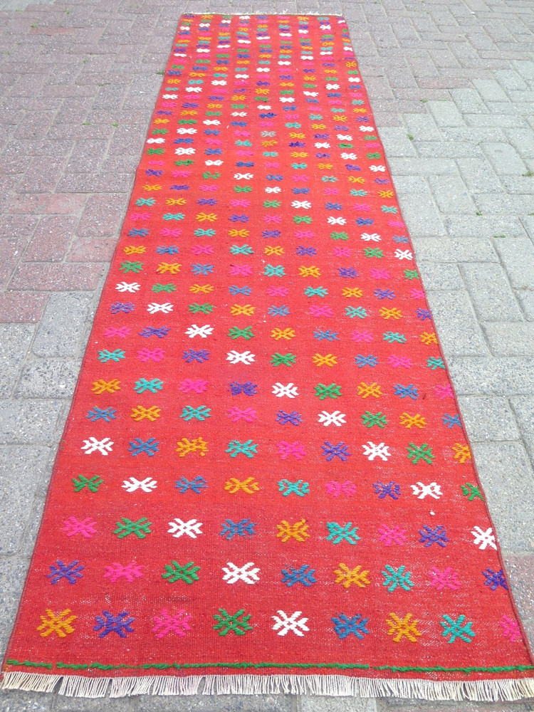 Turkish Runner Rug, Hallway Rug, Corridor Rugs, Home Decor, Stairs Rug 28"x105"