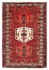 Vintage Hand-Knotted Area Rug 4'4" x 6'5" Traditional Oriental Wool Carpet gallery