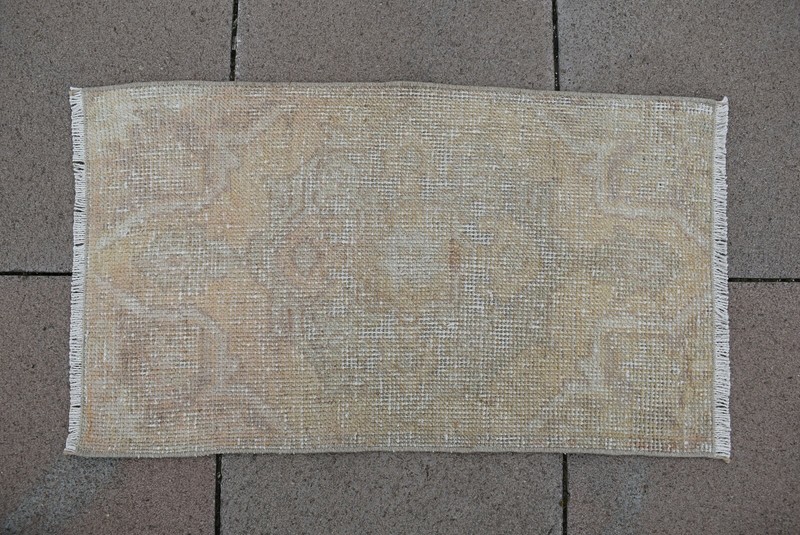 Muted-Color Oushak Rug,1'5 x 2'5 ft, Anatolian Oushak Wool Rug, Doormat Area Rug gallery
