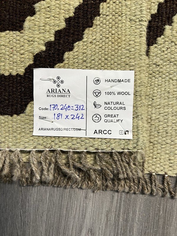 Vintage Kilim Traditional Hand Made Oriental Wool Kilim 7ft10inx5ft 242cmx181cm gallery
