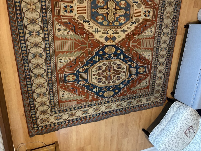 Antique Caucasian Lori Pambak Kazak Hand-Knotted Wool, 6’5” x 8’9”, c. 1880-1920 gallery