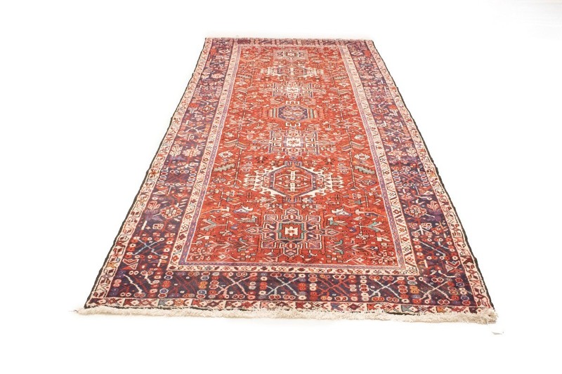 Vintage Tribal Style Rusty Red Runner Rug Oriental Hallway Carpet 5'4X12'7 ft gallery
