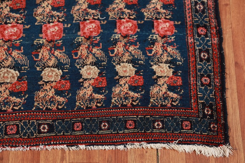 Pre-1900 Vegetable Dye Seenneh Traditional Antique Rug 4x6 Hand-knotted Carpet gallery