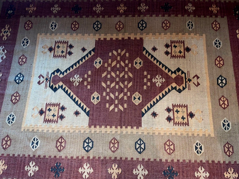 Handmade Vtg Indian Kilim Rug, Traditional Wool Area Rug gallery