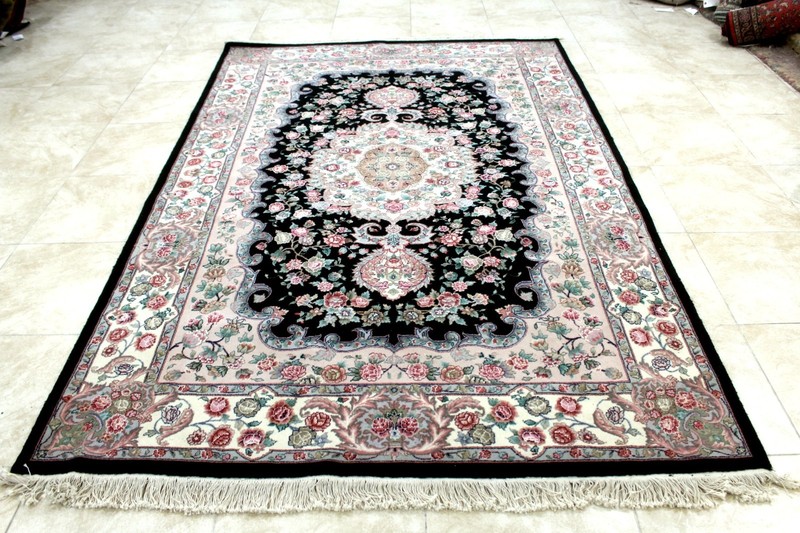 9X6 BREATHTAKING MASTERPIECE 400KPSI 50RAJ HAND KNOTTED SILK & WOOL TABRIZZ RUG gallery