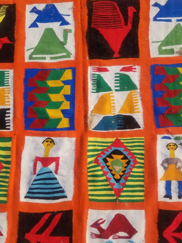 Fine Vintage Traditional Hand Made Oriental Wool Orange Kilim 5.3x2.7ft gallery