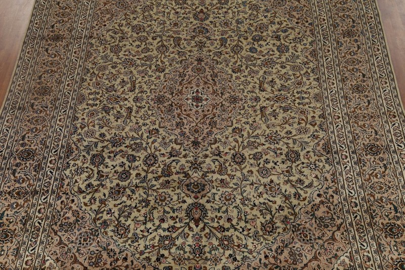 Traditional Green Area Rug 10x12 Hand-knotted Wool Floral Vintage Carpet gallery
