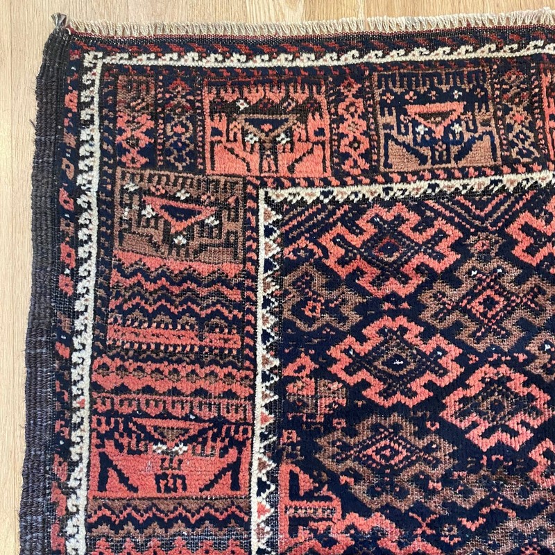 Vintage Rug 3' 2 x 5' 2 Brown Tribal Hand Knotted Oriental Rug gallery