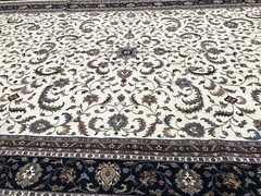 Exquisite Fine Quality Handmade In India Palace Size Floral Oriental Rug, 14×24