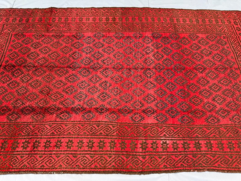 Red Antique Afghan Baluchi Rug 5x9 ft Hand Knotted Persian Style Oriental Carpet gallery