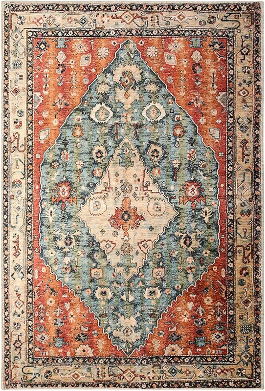 Lahome Boho Tribal Area Rug - 2X3 Persian Distressed Small Entryway Rug Doormat gallery