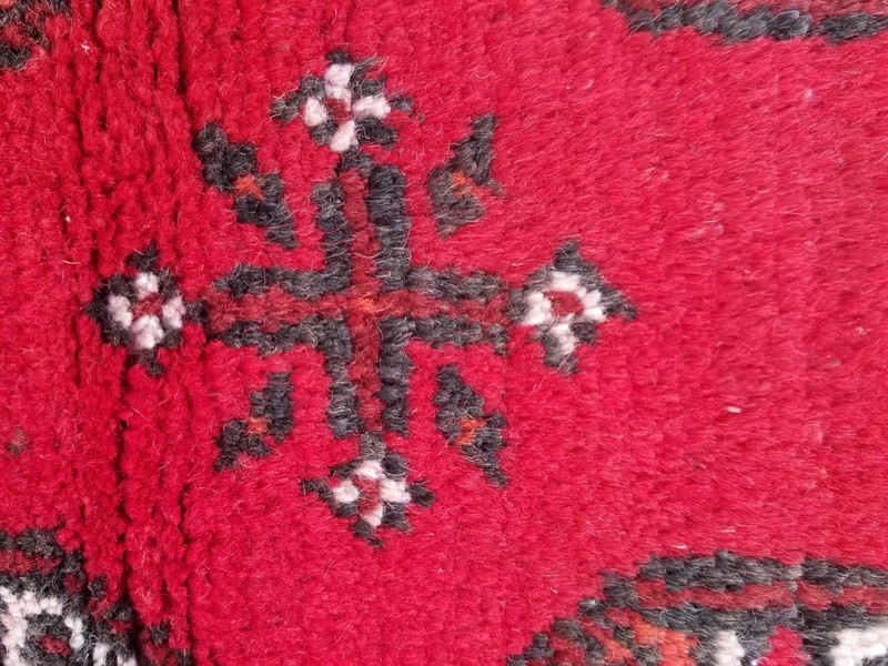 Vintage Handmade Pakistani Bokhara Wool Multicolor Runner Rug 318 x 117 cm gallery