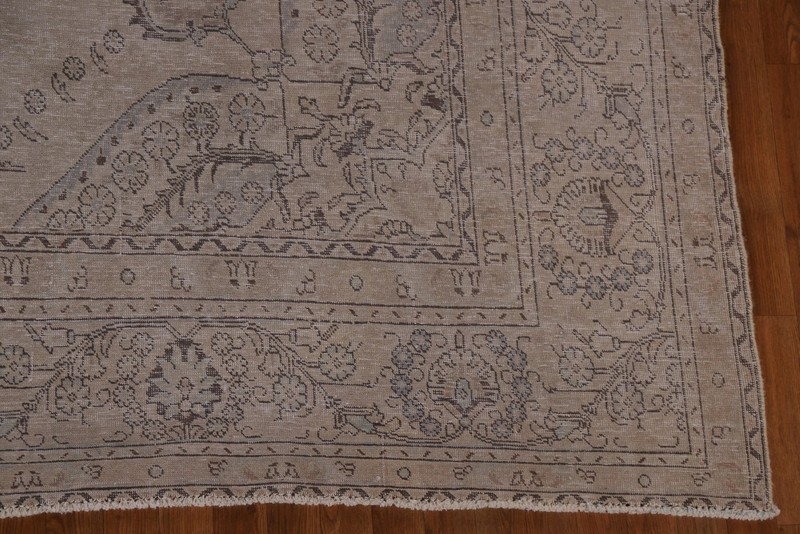 Distressed Vintage Muted Area Rug 9x13 Wool Hand-knotted Living Room Classic Rug gallery
