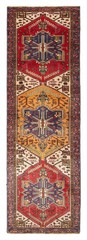 Vintage Hand-knotted Runner Rug 3’4″ x 10’8″ Traditional Oriental Wool Carpet