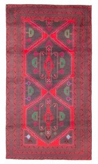Vintage Hand-Knotted Area Rug 3’7″ x 6’4″ Traditional Oriental Wool Carpet