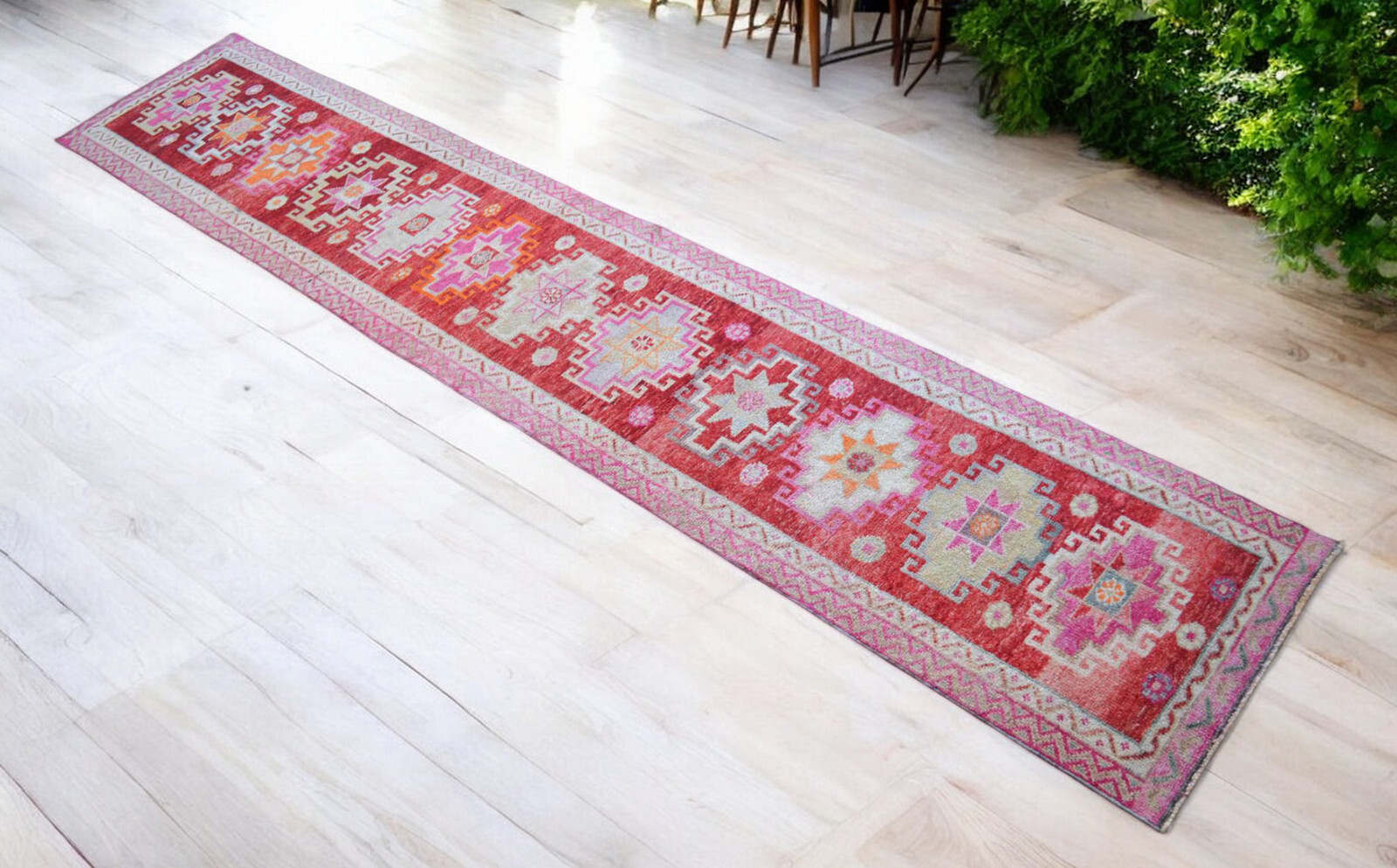 Vintage 1970s Turkish Rug Runner 2.7x13.3 ft | Handmade Anatolian Wool Runner Ru gallery