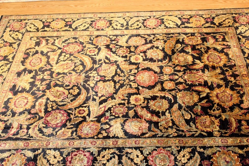 _HAND_MADE_8' x 10' knotted rug black & gold sage green carpet TRADITIONAL *RUG* gallery