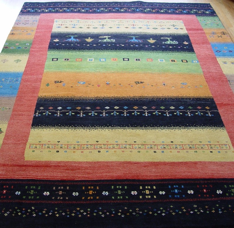 NEW GABBEHH TRIBAL HAND KNOTTED WOOL ORIENTAL RUG PREMIUM QUALITY 6'8" x 9'6" gallery