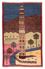 Vintage Hand-Knotted Area Rug 2’11” x 4’8″ Traditional Wool Carpet