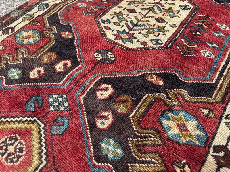 3x9 VINTAGE RUNNER RUG handwoven ANTIQUE ORIENTAL handmade kazak heriz 3x8 3x10 gallery