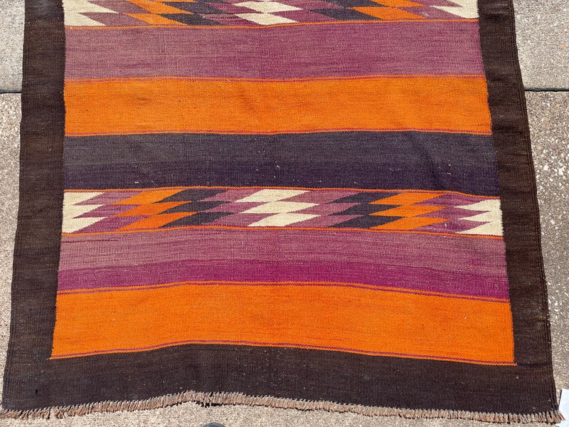 LONG WIDE HANDWOVEN COLORFUL RUNNER rug 5x12 Turkish kilim caucasian flatweave gallery