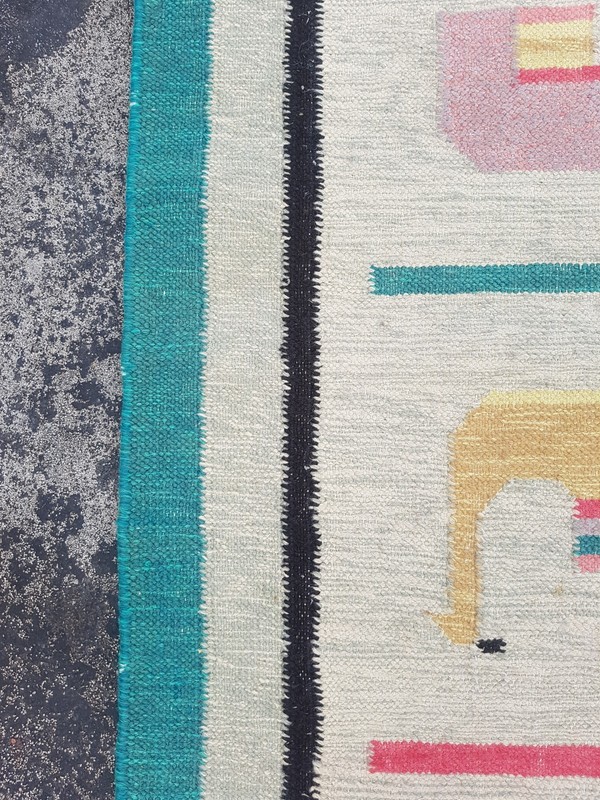 Vintage Traditional Handmade Beautiful Turkish Kilim Floor Rug Carpet 161x92 cm gallery