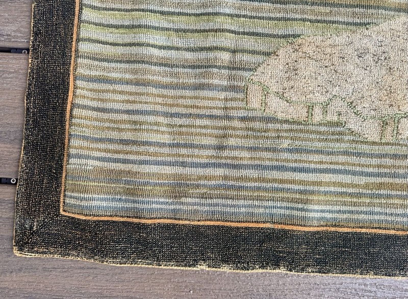 Antique GRENFELL Hooked RUG Polar Bear 39 X 27 Newfoundland LABRADOR Canada gallery
