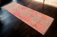 Turkish Runner Rug, Hand Made Rug, Tribal Wool Rug, Ethnic Runner Rug 3 x 9 ft