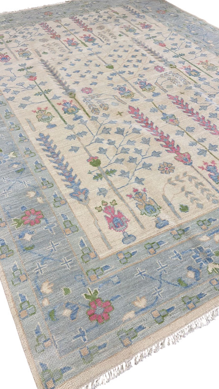Oushak 8x10, Hand Knotted Rug Modern Oushak Rug 5x8 Bedroom Rug Turkish Knot Rug gallery