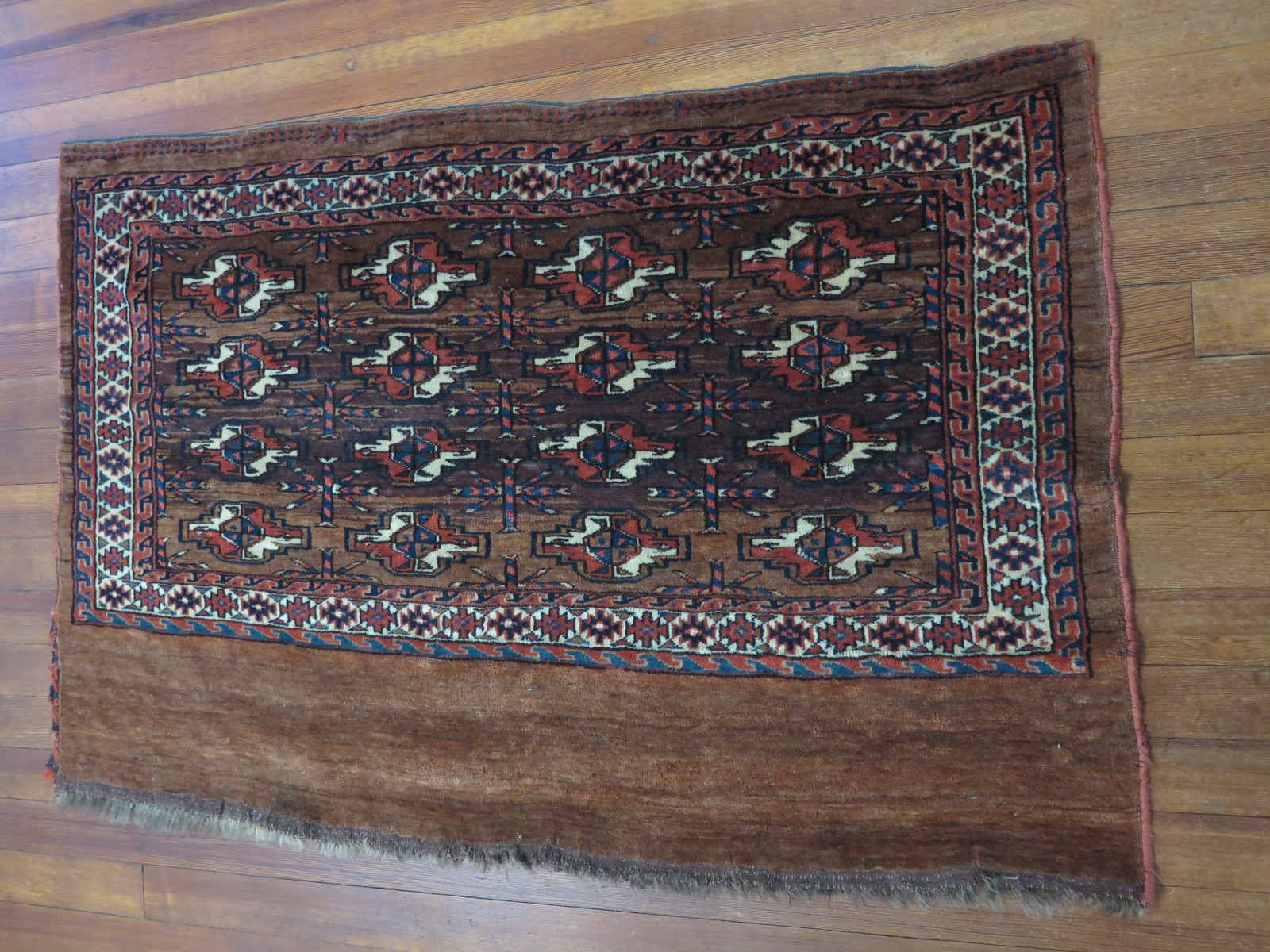 Yomud Turkmen storage bag face chuval, circa 1920, fine condition, 41" x 31" gallery