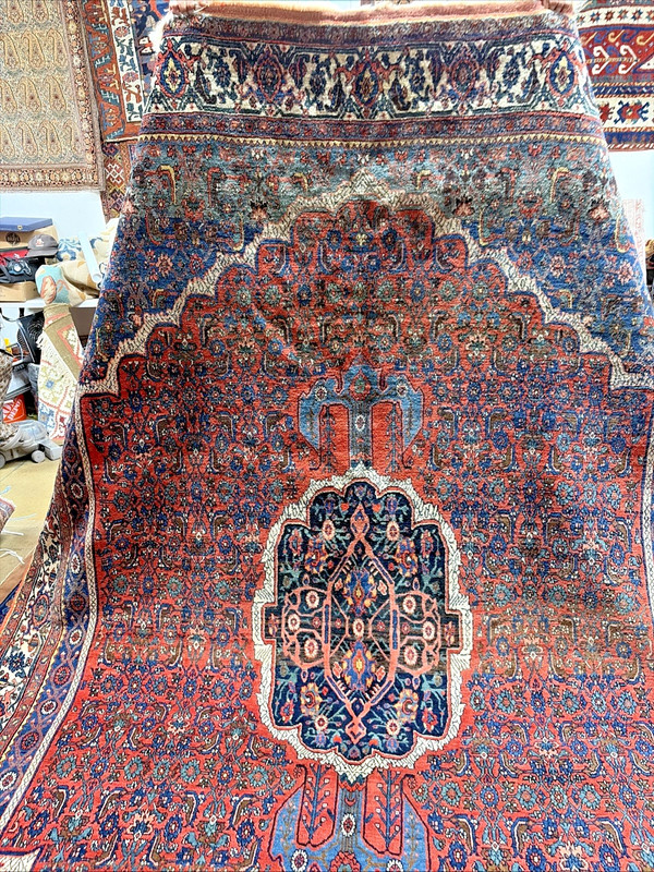 Auth: 19th C Antique Kurdish Bidjar Collectors Choice Beauty Organic 8x11 gallery