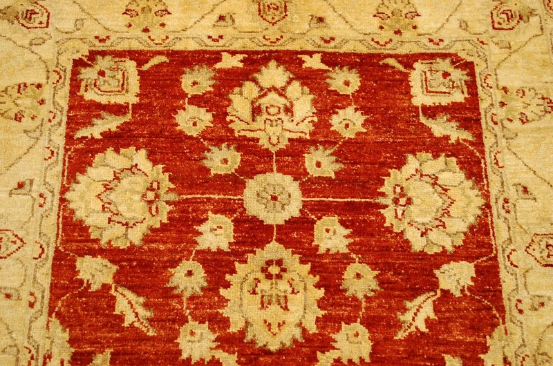 c1980S NEVER USED MINT DESIGN AFGHAN CHOBI RUG 3'5" x 4'10"GREAT WOOL WOVEN RUG gallery