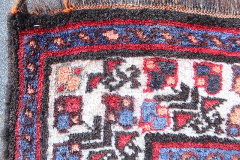 Vintage Hand Made Traditional Oriental Wool Red Large Long Rug 235x132cm gallery