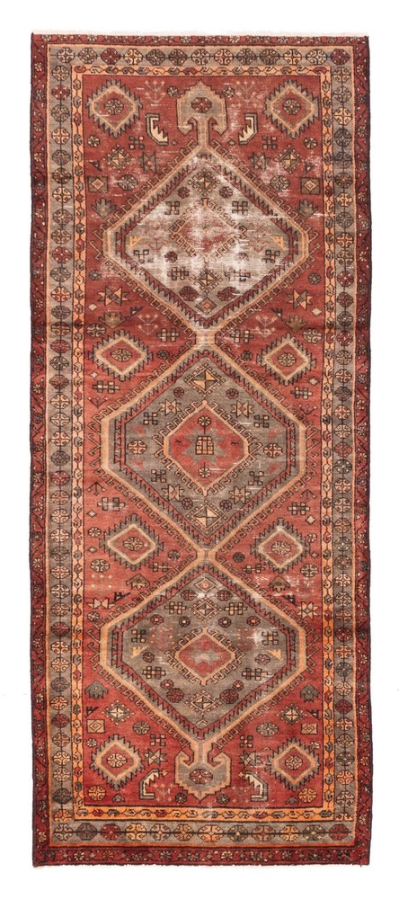 3'6" x 9'1" Vintage Hand-knotted Runner Rug Traditional Oriental Wool Carpet