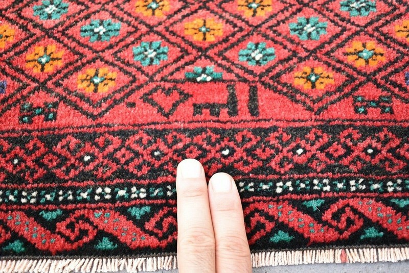 Marvelous Antique Tribal Square Bag Face Rug Collectors Item Tribal Bag Face Rug gallery