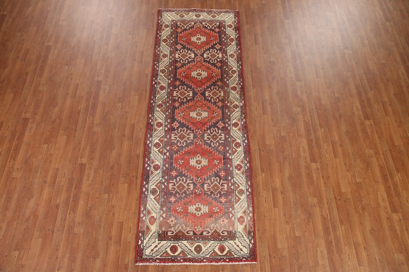 Vintage Geometric Sarouk Tribal Hand-knotted Traditional Runner Rug 3x10 Carpet gallery