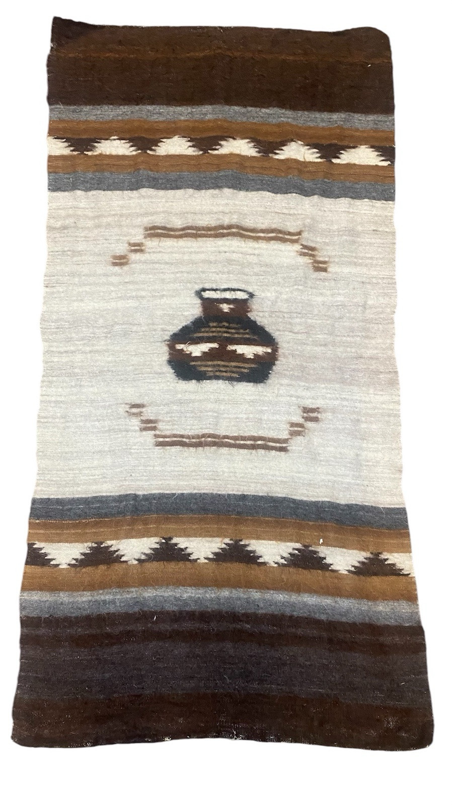 Vintage Turkish Angora Wool Blanket Kilim Rug Siirt 159x80cm gallery
