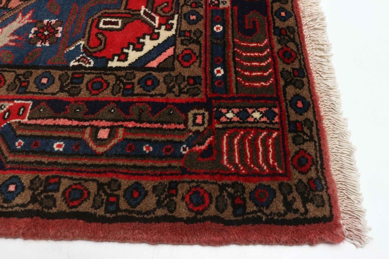 Vintage 3'7" x 4'11" Traditional Hand Knotted Vegetable Dye Wool Area Rug gallery
