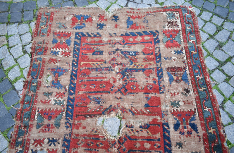 Fabulous Antique Caucasian Rug 55'' x 94'' Collector Item Great Color Kazak Rug gallery