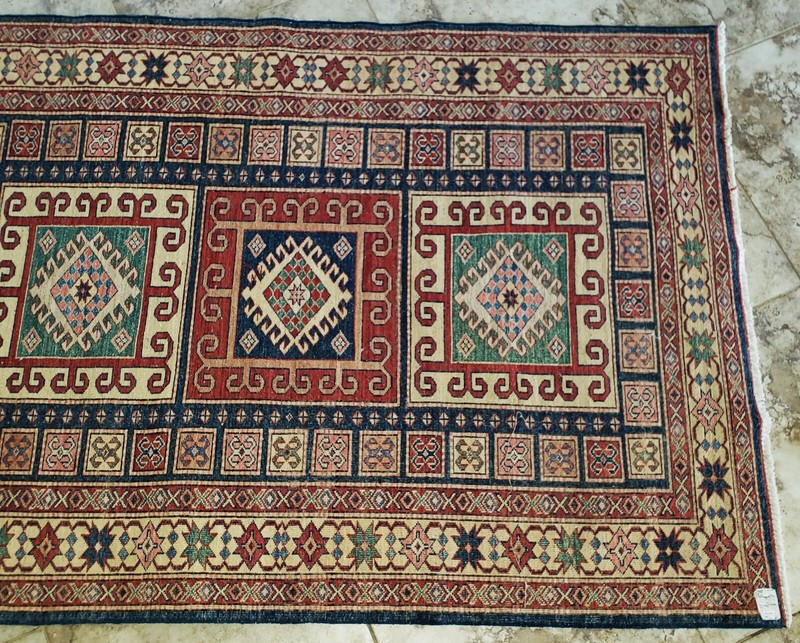 Antique Traditional Zanjan Tribal Caucasian Hand-Knotted Carpet Wool 5'8" x 4' gallery