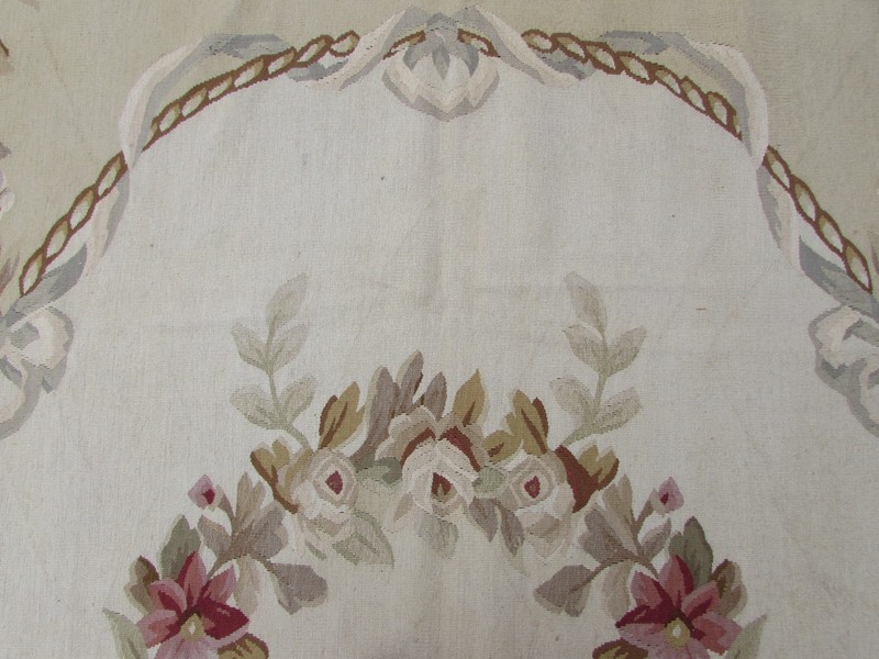 Old Hand Made French Design Wool 12x9 Red Original Aubusson 373X270cm gallery